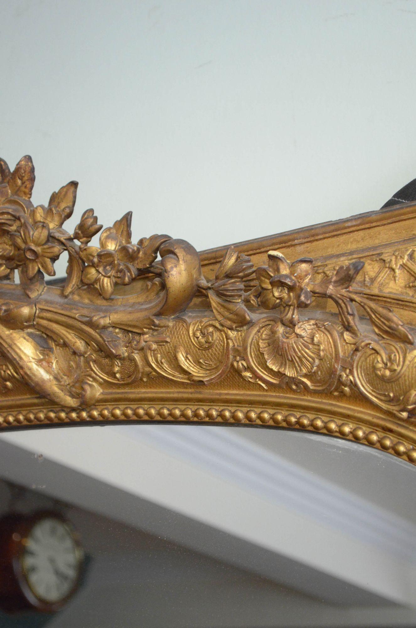 Hervorragender Bodenständer aus vergoldetem Holz aus dem 19. Jahrhundert H203cm im Angebot 9