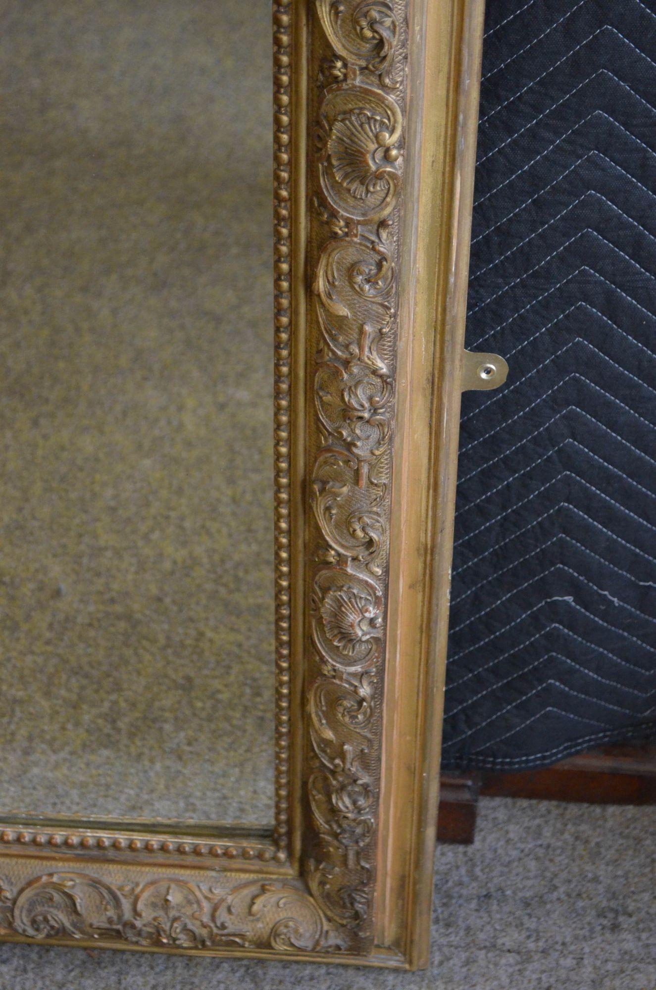 Superb 19th Century Giltwood Floor Standing Mirror H203cm For Sale 13