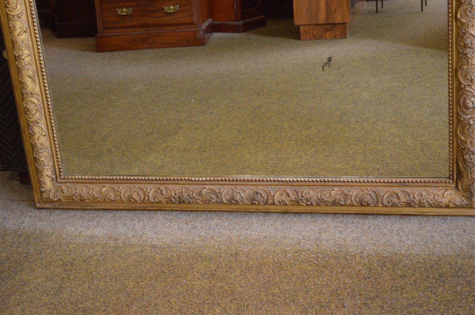 Superb 19th Century Giltwood Floor Standing Mirror H203cm In Good Condition For Sale In Whaley Bridge, GB