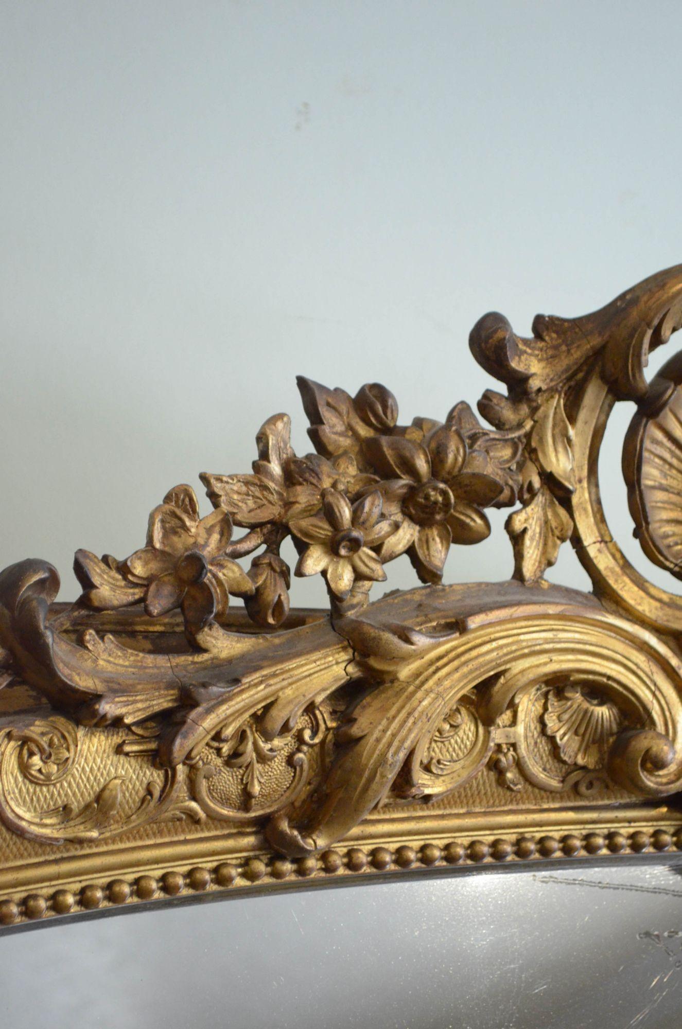 Hervorragender Bodenständer aus vergoldetem Holz aus dem 19. Jahrhundert H203cm im Angebot 5