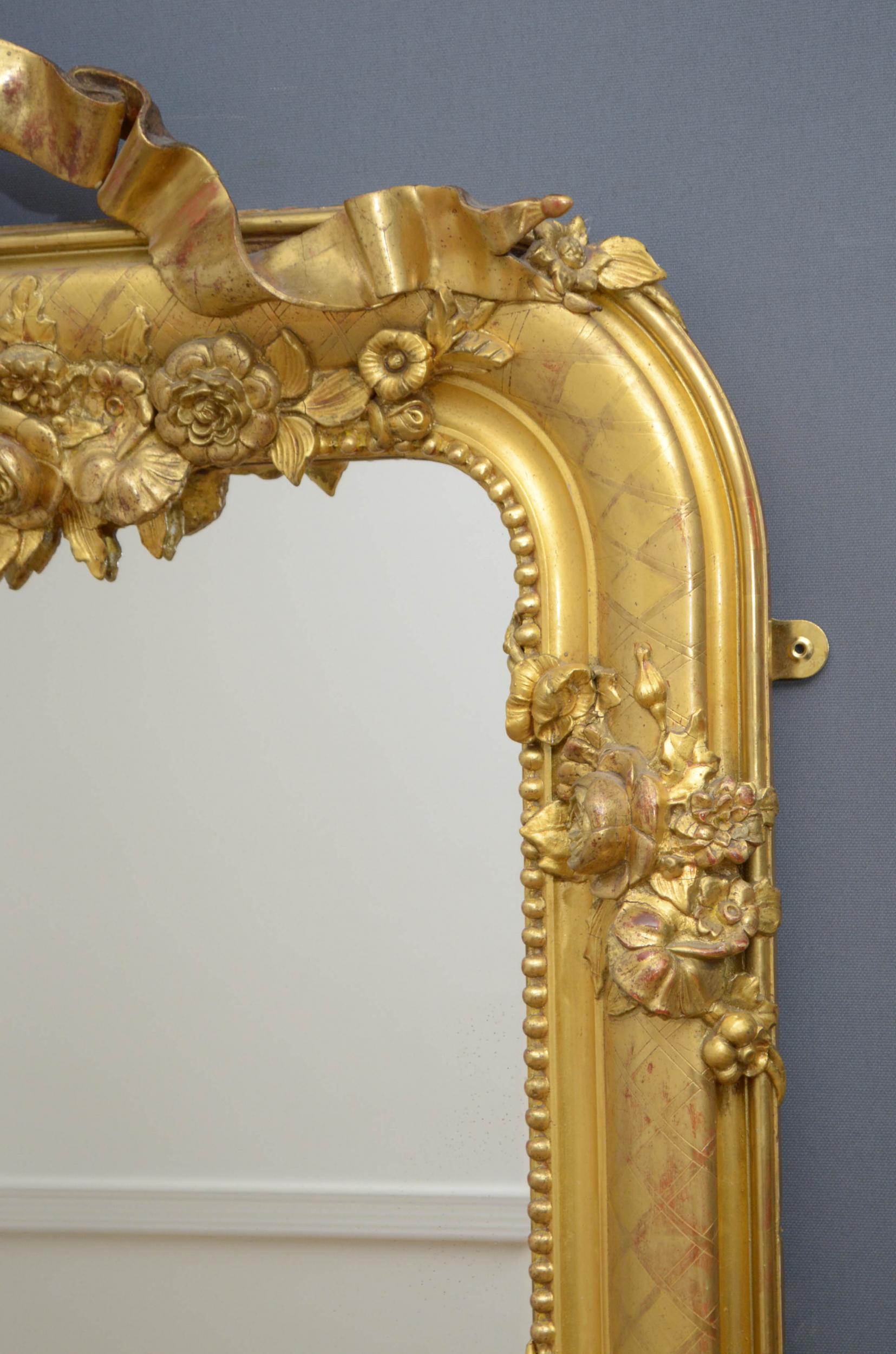 Superb 19th Century Giltwood Mirror 5