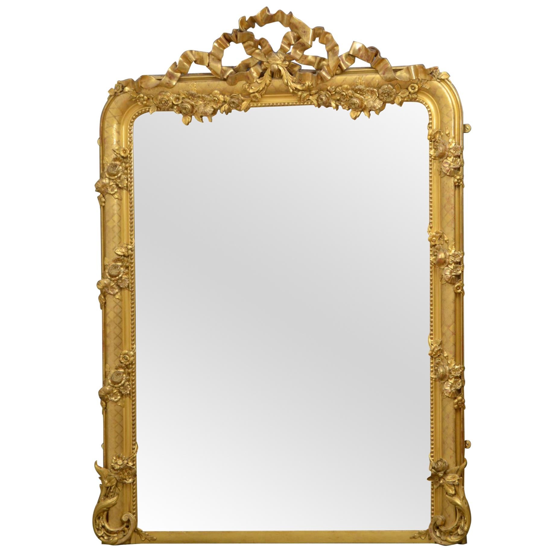 Superb 19th Century Giltwood Mirror