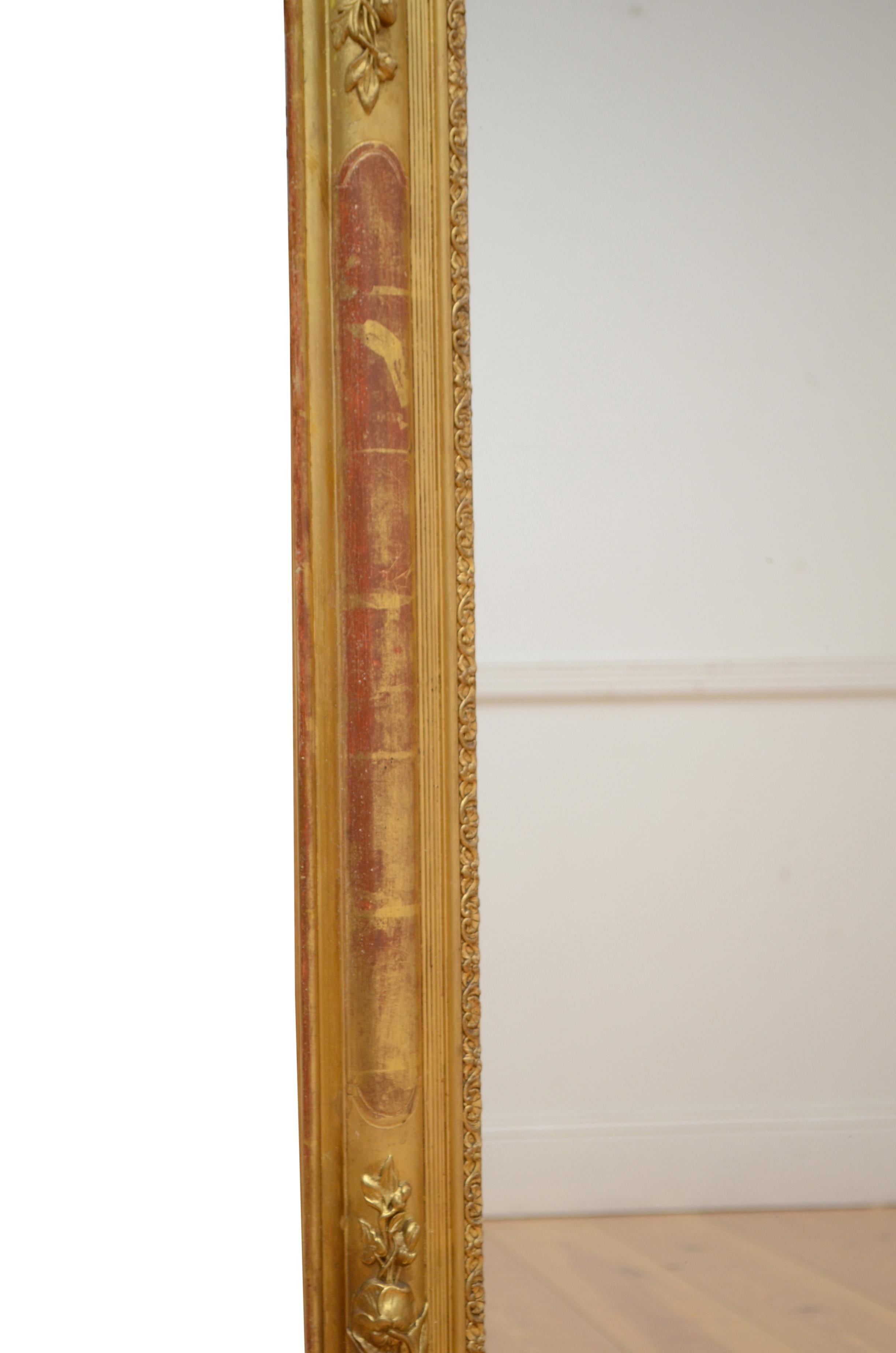 Superb 19th Century Giltwood Wall Mirror In Good Condition In Whaley Bridge, GB