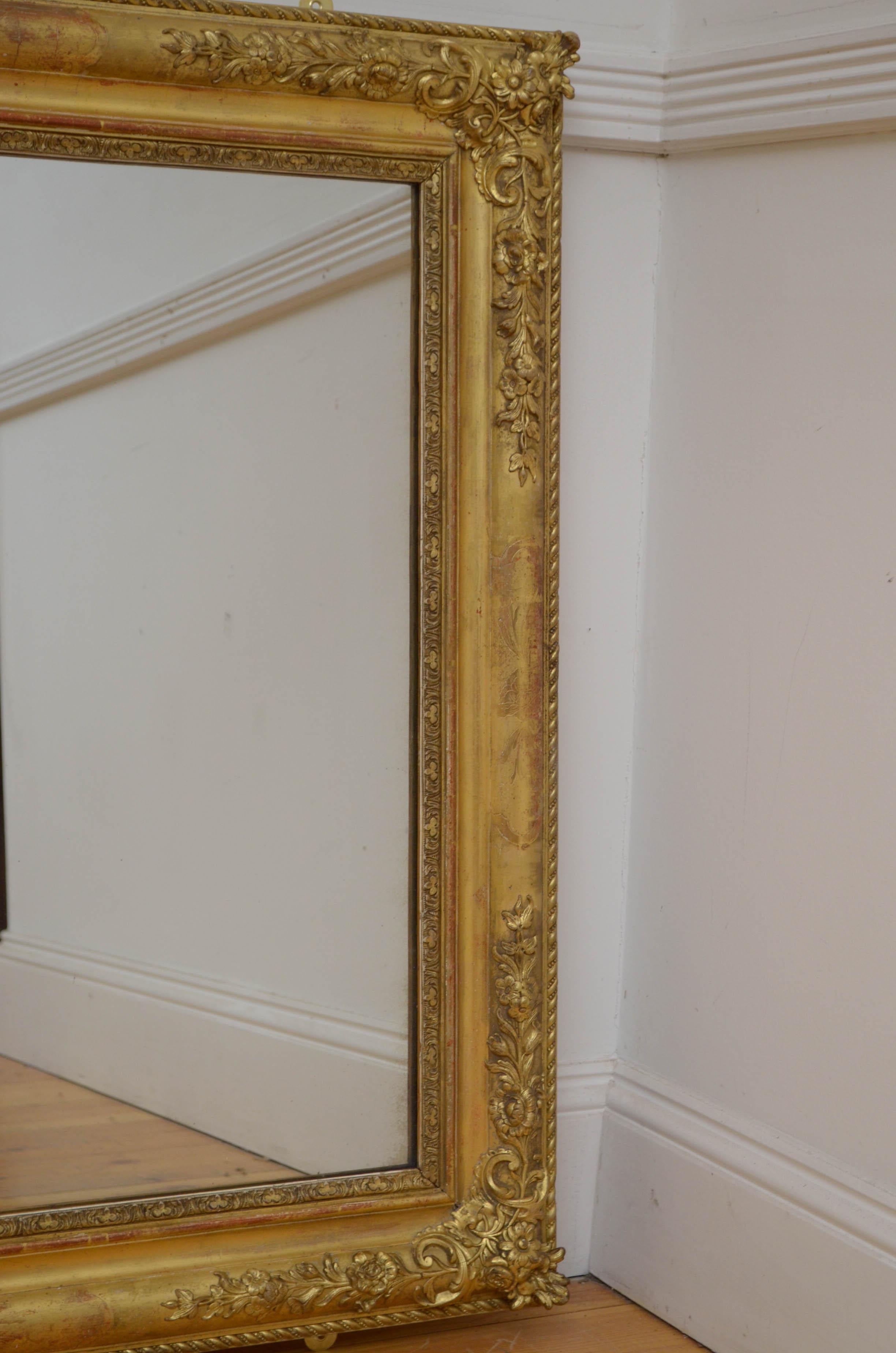 Superb 19th Century Giltwood Wall Mirror 6