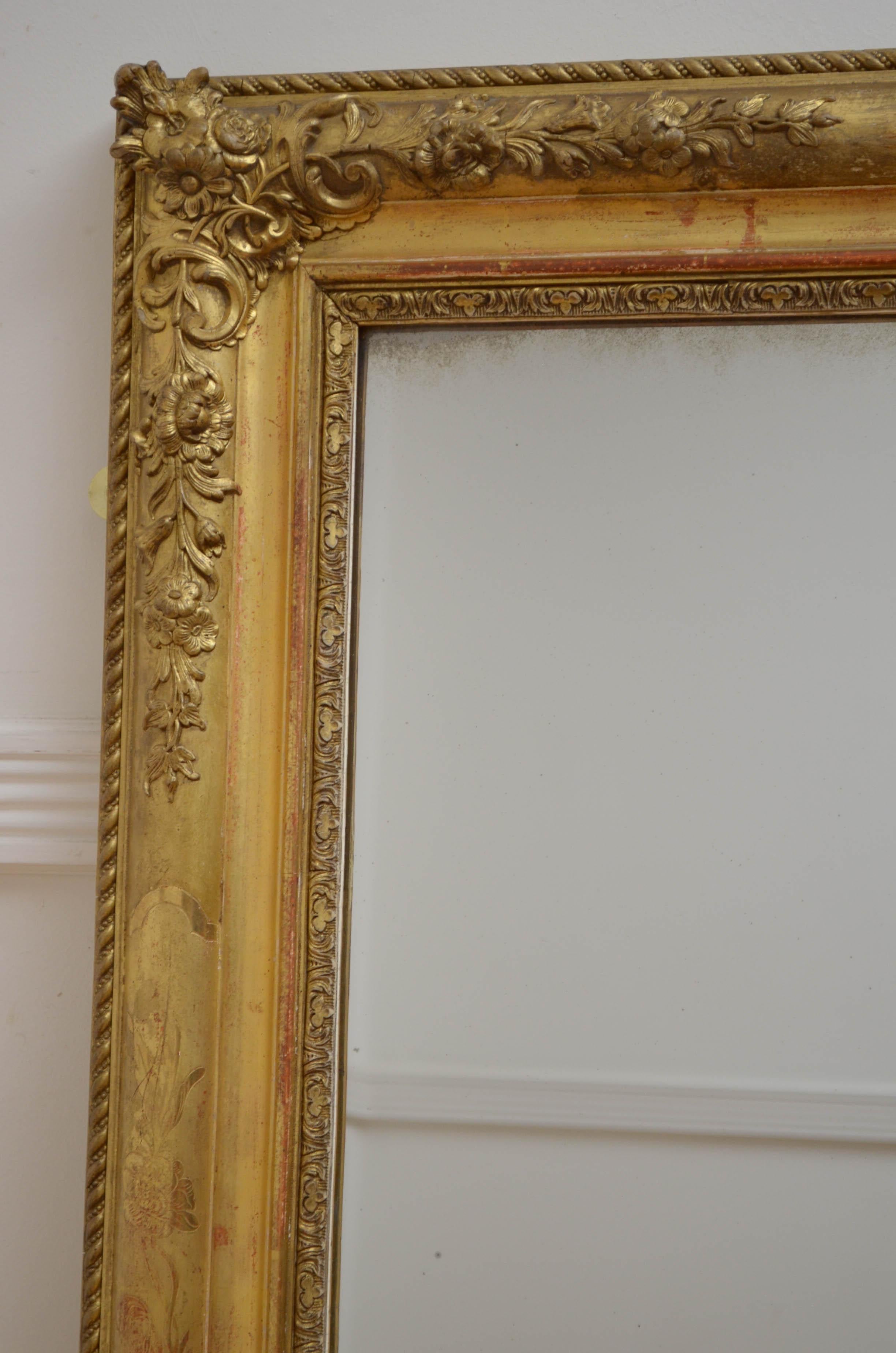 Superb 19th Century Giltwood Wall Mirror 1
