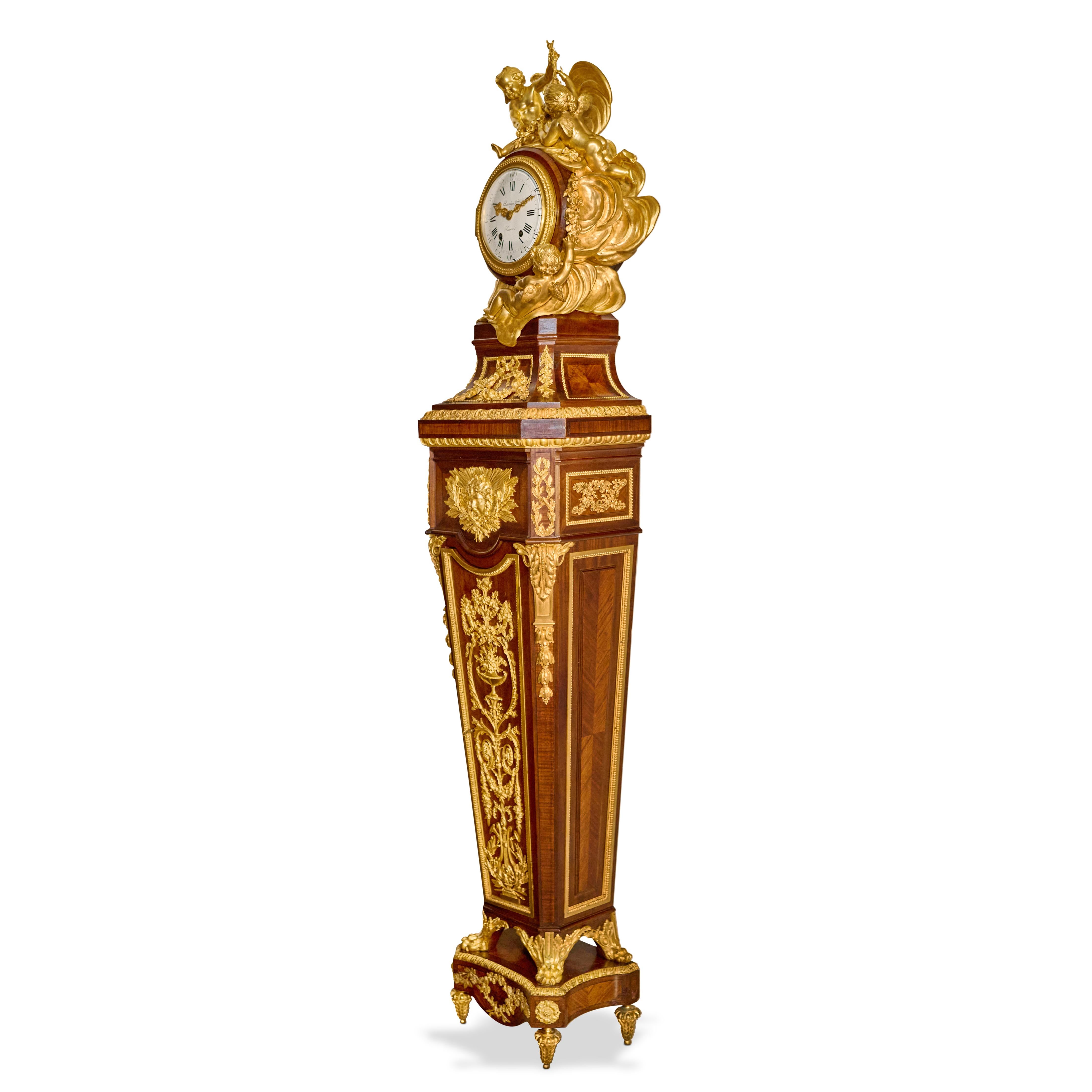 Louis XVI Superb 19th Century Grandfather Clock by Haentges Freres For Sale