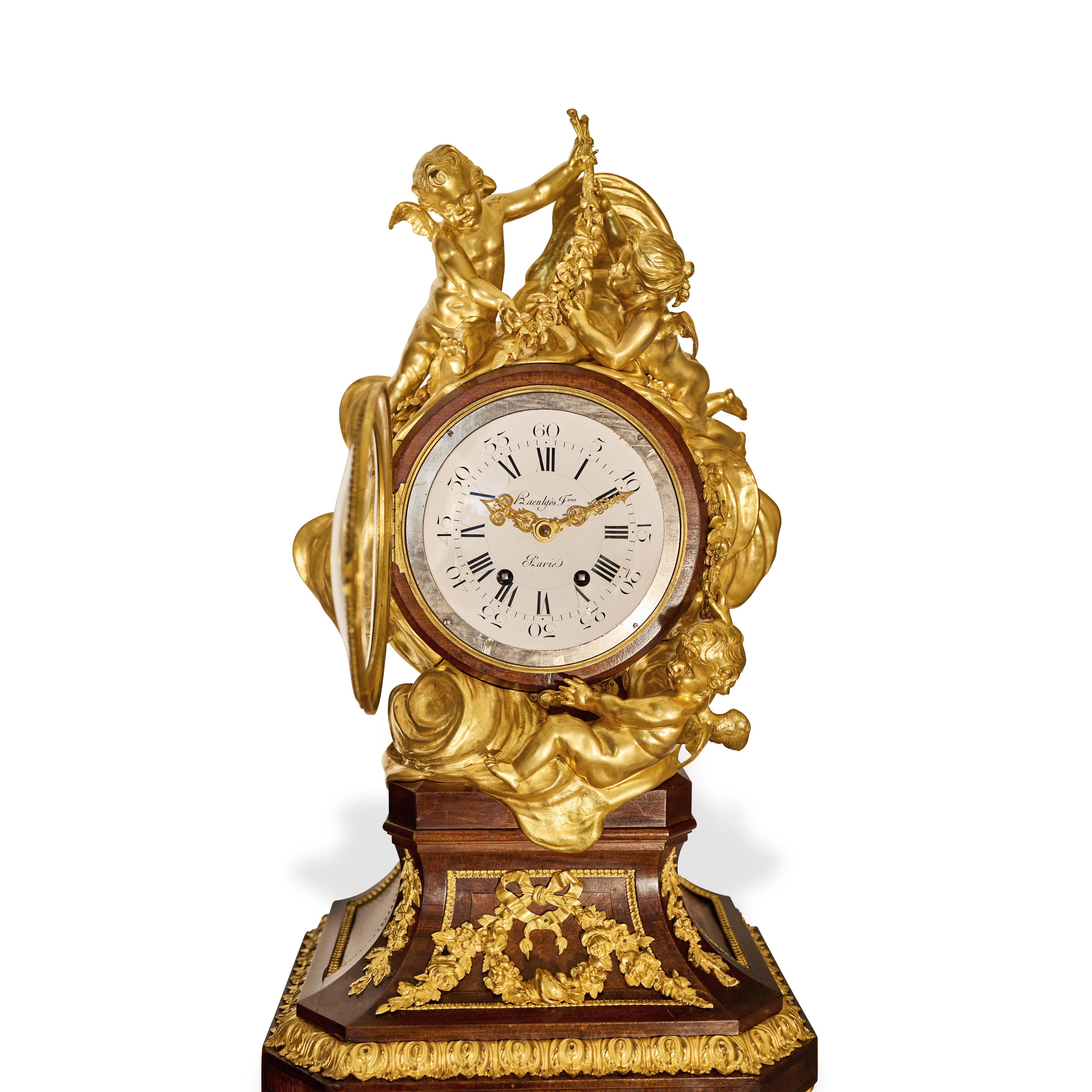 Francese Superbo orologio a pendolo del XIX secolo di Haentges Freres in vendita