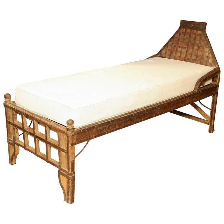 Superb 19th Century Indian Iron Mounted Bed at 1stDibs