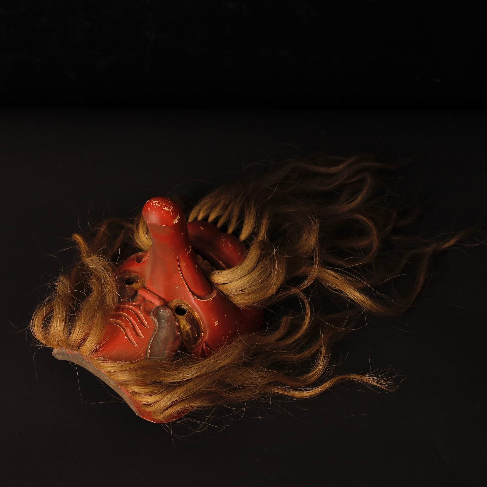 Superbe masque de Tengu japonais du 19e siècle - Fin de la période Edo en vente 6