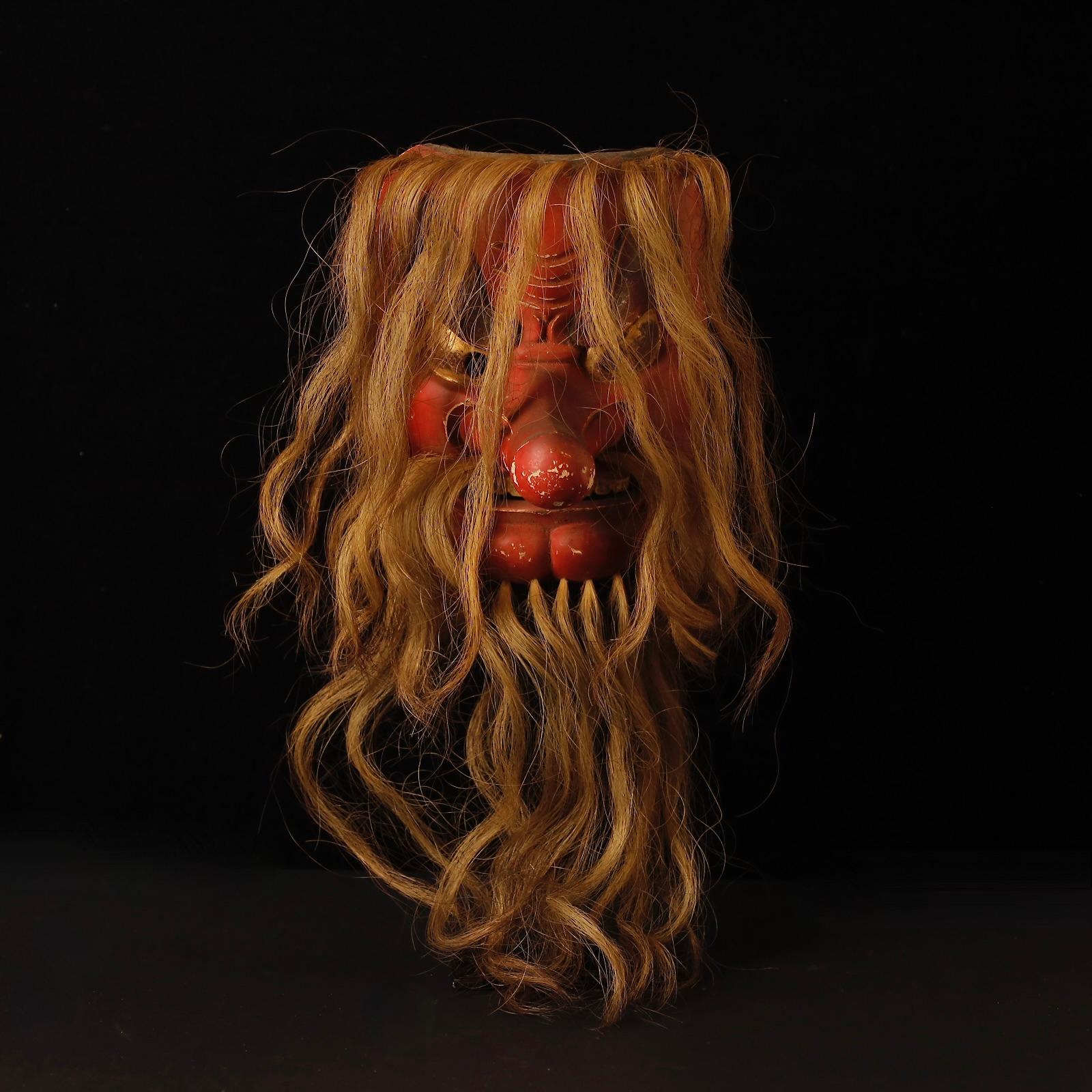 Japonais Superbe masque de Tengu japonais du 19e siècle - Fin de la période Edo en vente