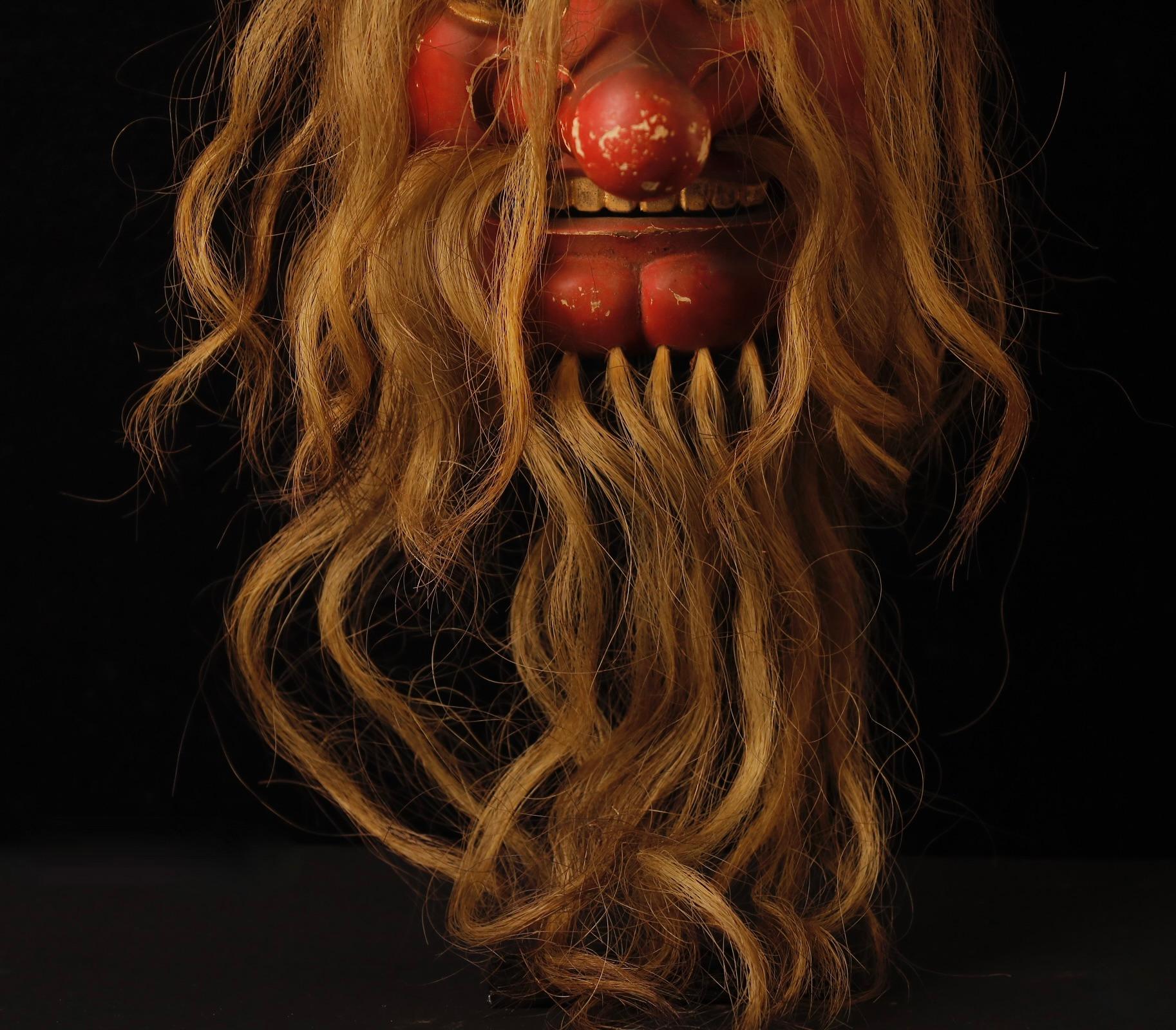 Superbe masque de Tengu japonais du 19e siècle - Fin de la période Edo Bon état - En vente à Fukuoka, JP