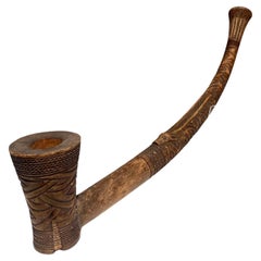 Superbe pipe Kuba du 19ème siècle RD Congo Art Africain Kasaï
