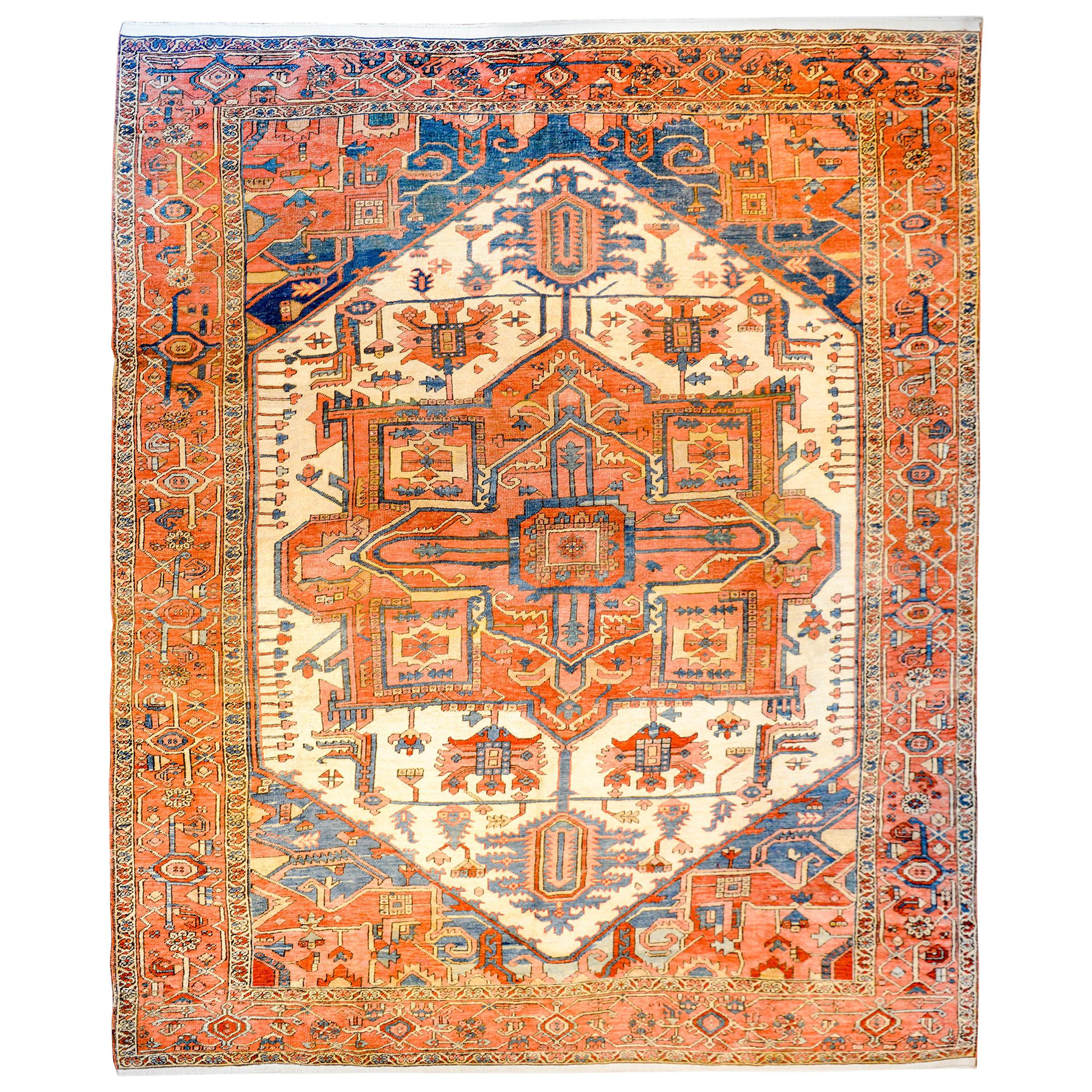 Superb 19th Century Serapi Rug