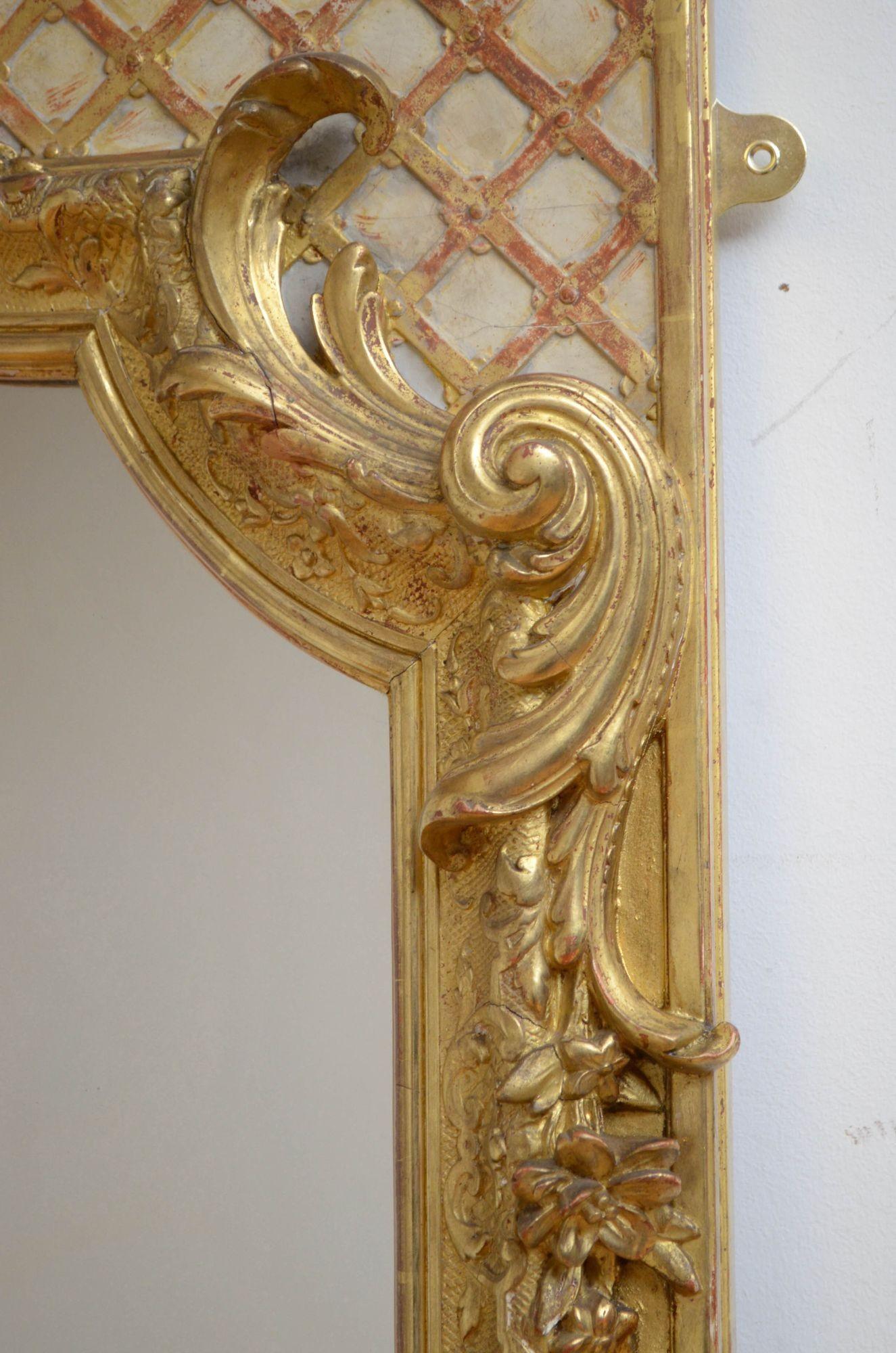 Superb 19th Century Trumeau Mirror For Sale 7