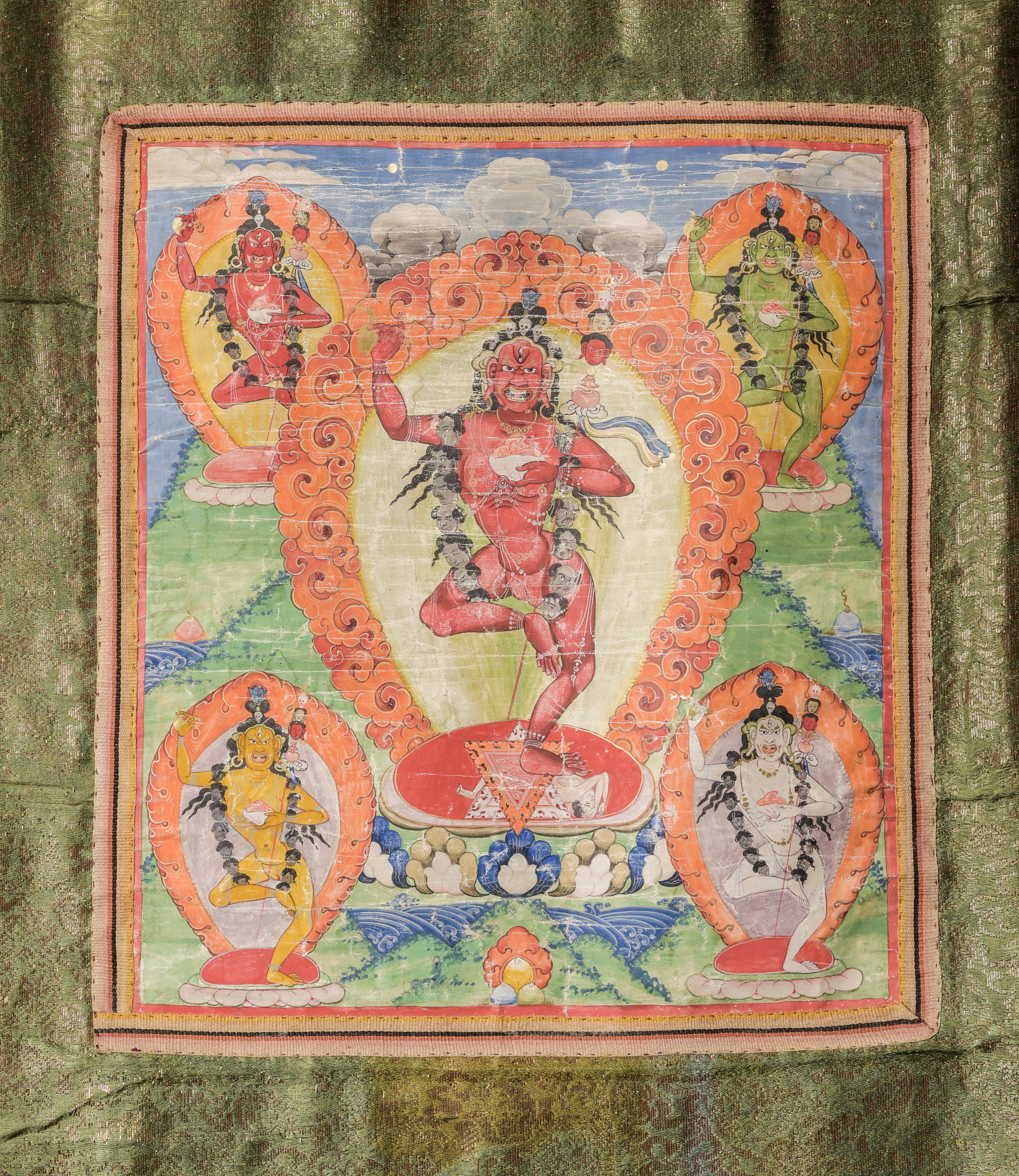 Superba Thangka mongola del XIX secolo raffigurante le Cinque Dakini

Una potente e splendida thangka mongola del XIX secolo raffigurante le Cinque Dakini, eseguita con eccezionale vivacità e presenza spirituale. Questo thangka misura