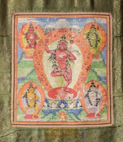 Superb 19thC Mongolian Thangka with 5 Dakinis, 10729