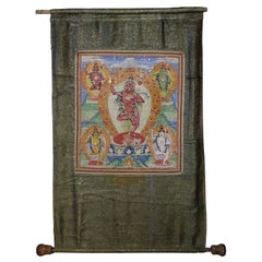 Mongolian Thangka aus dem 19. Jahrhundert mit 5 Dakinis, 6633