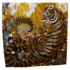 Superb 2015 Hermes Silk Scarf “ Tyger Tyger ” by  Alice Shirley