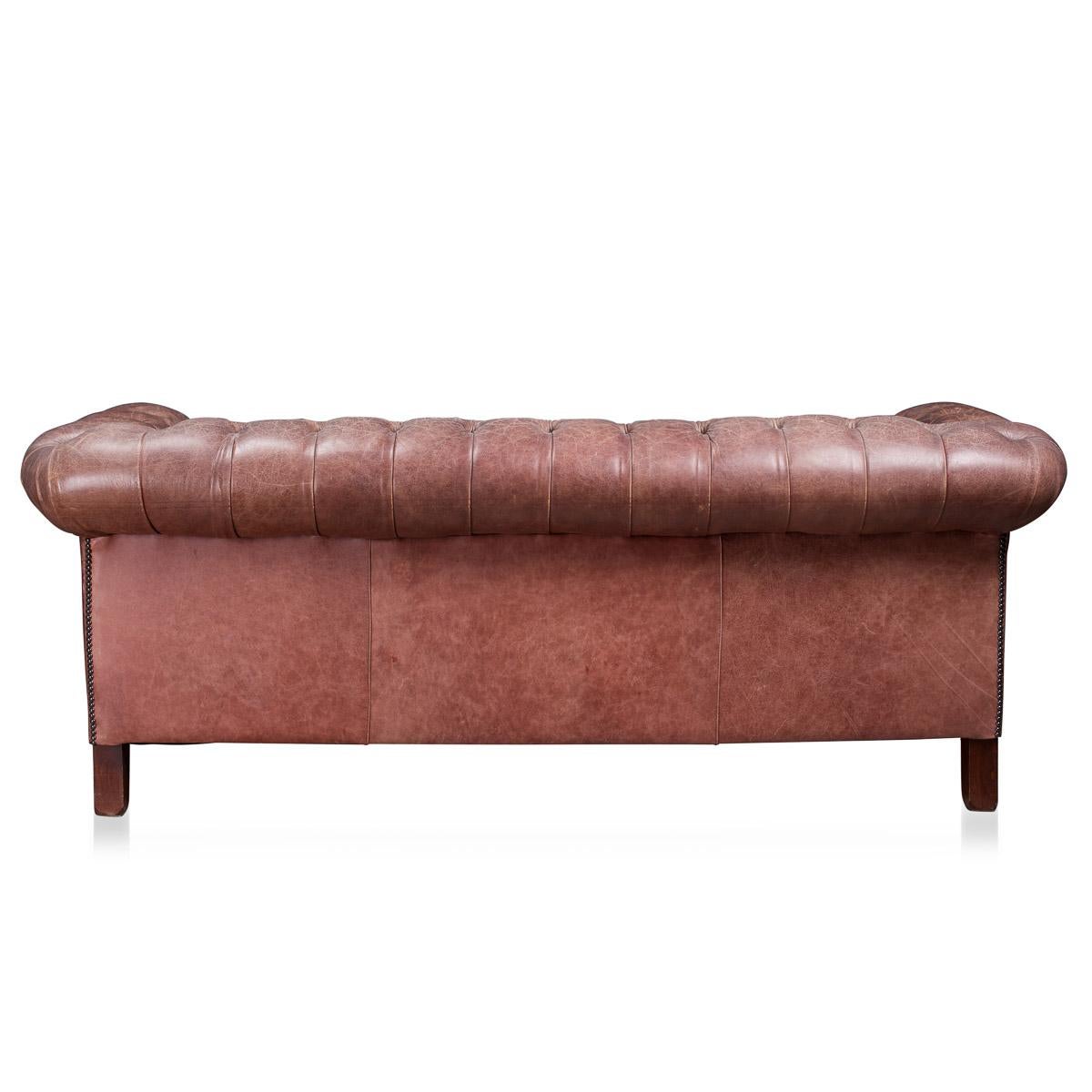 Superb 20th Century Chesterfield Feather Filled Leather Sofa, circa 1990 1
