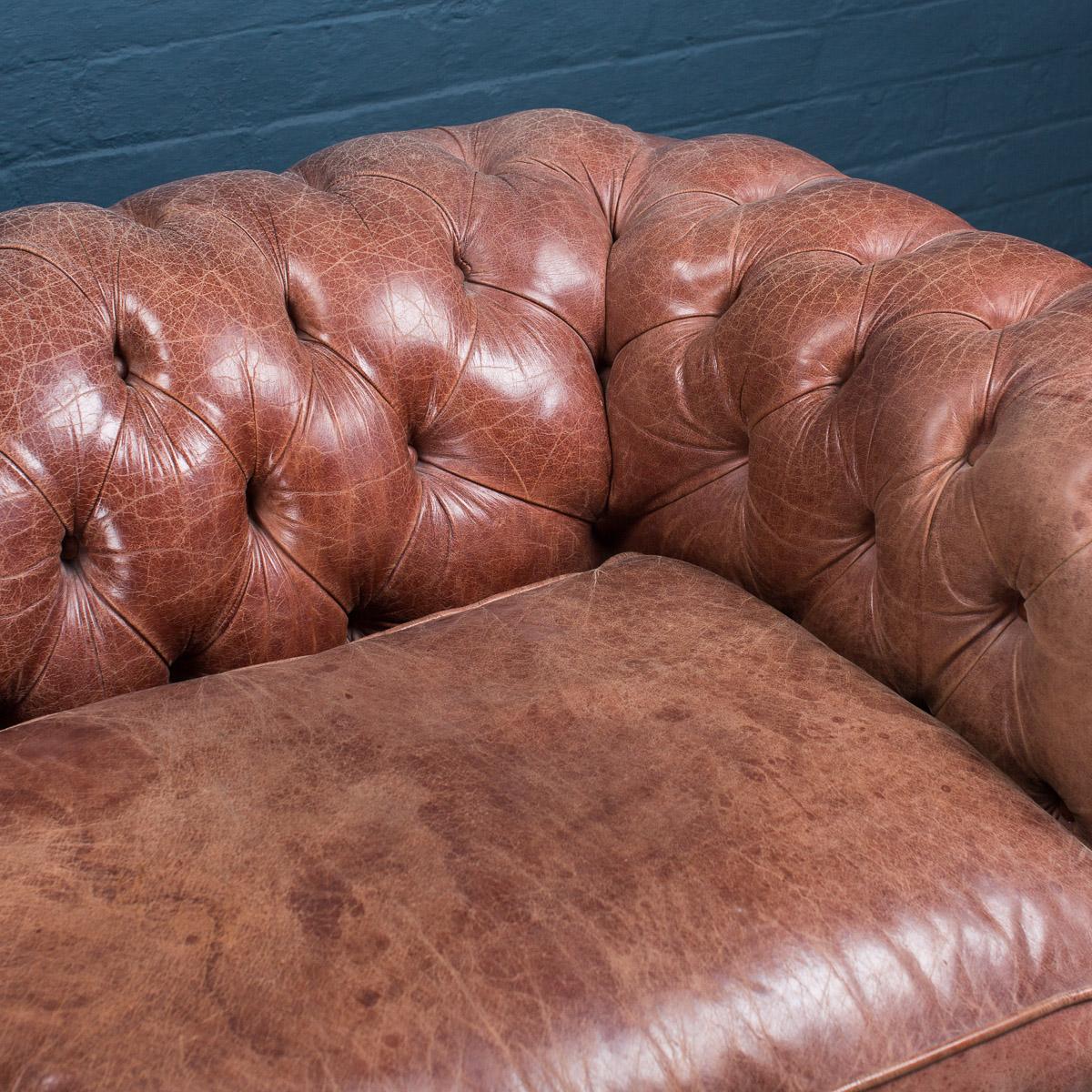 Superb 20th Century Chesterfield Feather Filled Leather Sofa, circa 1990 4