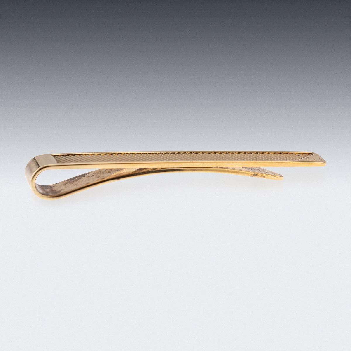 Superb 20th Century Dunhill Gold Plated Solid Silver Money Clip c.1985 In Good Condition In Royal Tunbridge Wells, Kent
