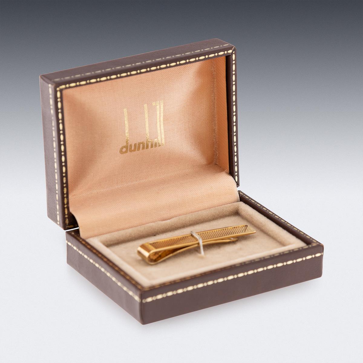 Superb 20th Century Dunhill Gold Plated Solid Silver Money Clip c.1985 1
