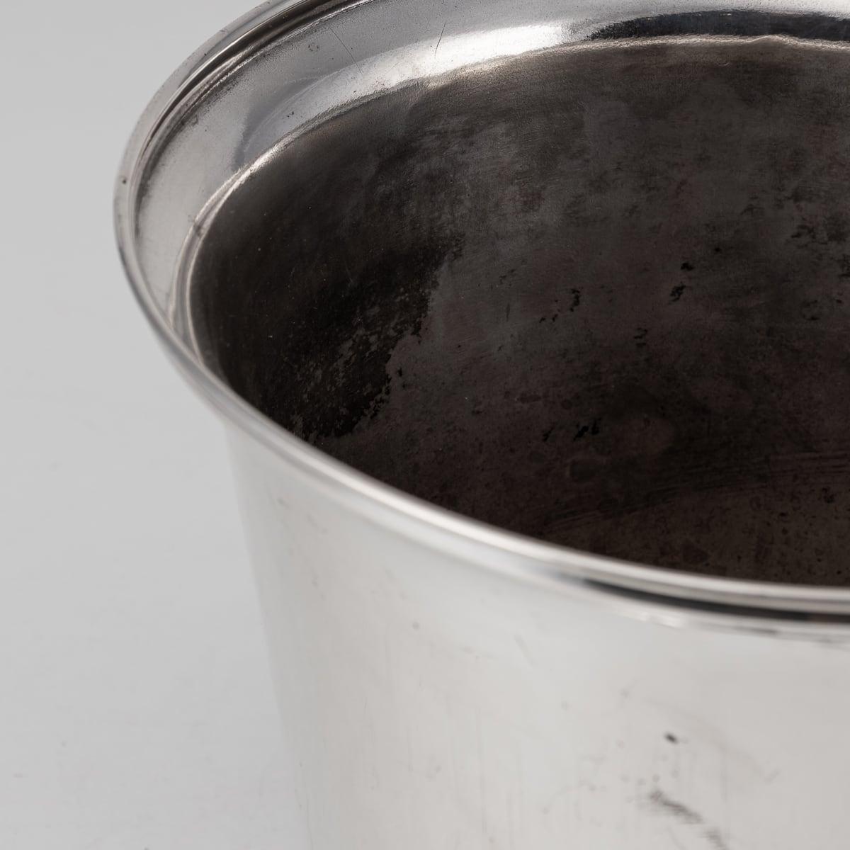 Superb 20th Century Italian Silver Plated Fox Wine Cooler, Franco Lapini c.1960 For Sale 9