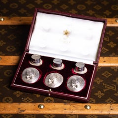 Superb 20th Century Set Of Six Solid Silver Menu Holders, Asprey & Co c.1990