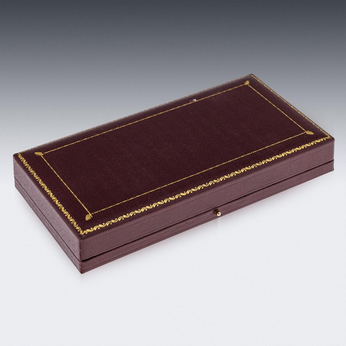 Hervorragendes Set von sechzehn Menu-Haltern aus massivem Silber des 20. Jahrhunderts, Asprey & Co, ca. 1990 (Britisch) im Angebot
