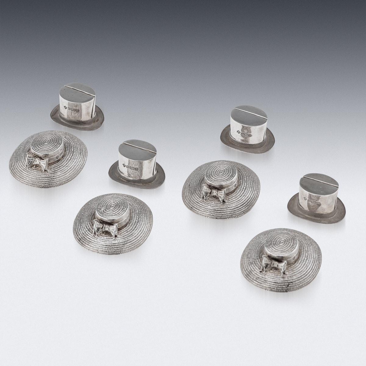 Hervorragendes Set von sechzehn Menu-Haltern aus massivem Silber des 20. Jahrhunderts, Asprey & Co, ca. 1990 im Zustand „Gut“ im Angebot in Royal Tunbridge Wells, Kent