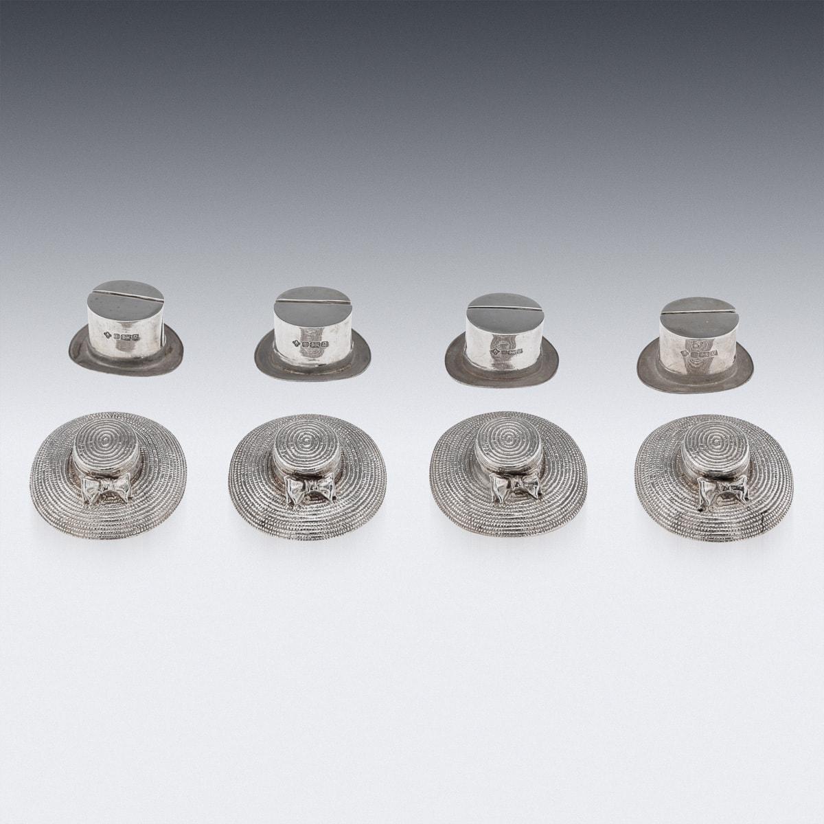 Hervorragendes Set von sechzehn Menu-Haltern aus massivem Silber des 20. Jahrhunderts, Asprey & Co, ca. 1990 (Sterlingsilber) im Angebot