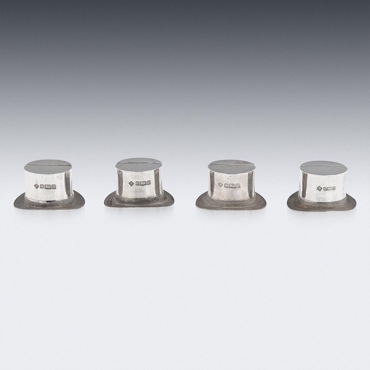 Hervorragendes Set von sechzehn Menu-Haltern aus massivem Silber des 20. Jahrhunderts, Asprey & Co, ca. 1990 im Angebot 1