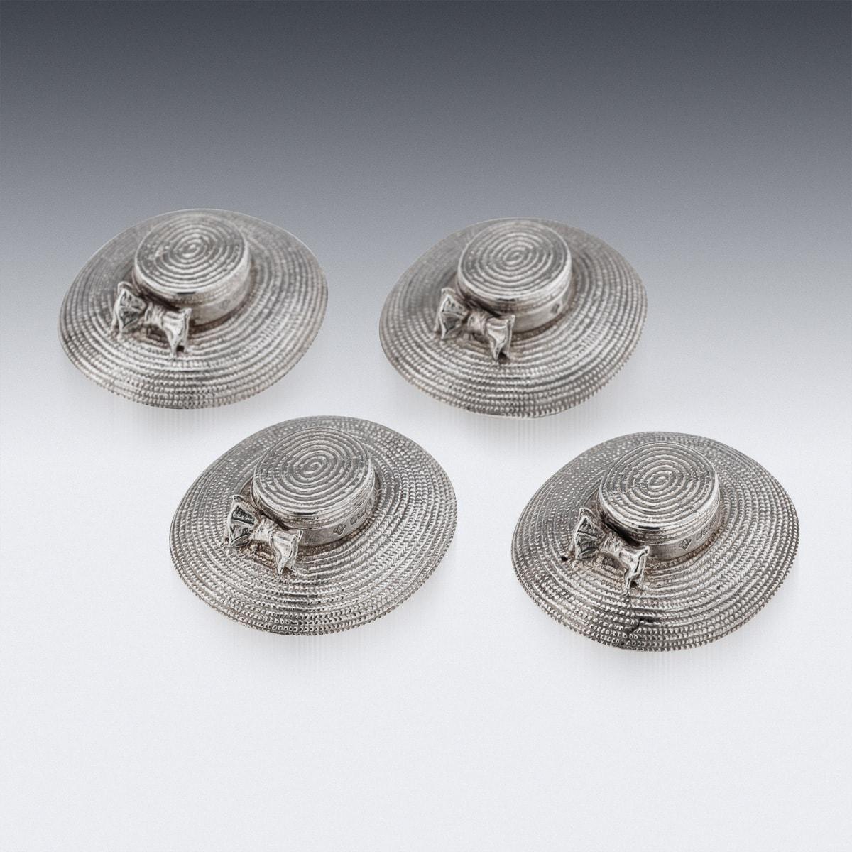 Hervorragendes Set von sechzehn Menu-Haltern aus massivem Silber des 20. Jahrhunderts, Asprey & Co, ca. 1990 im Angebot 3