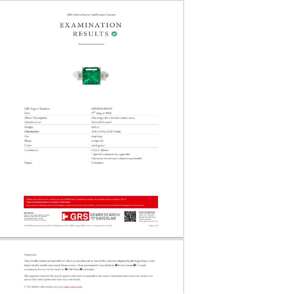 Hervorragender 4,80 Karat 