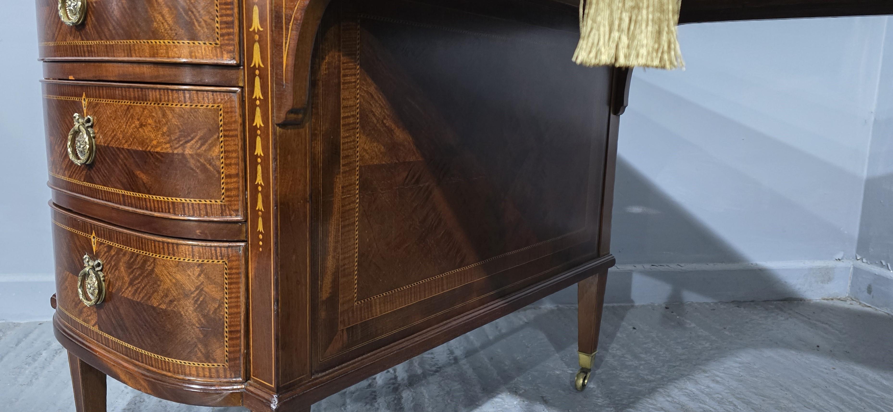 English Superb Adams Inlaid Desk For Sale