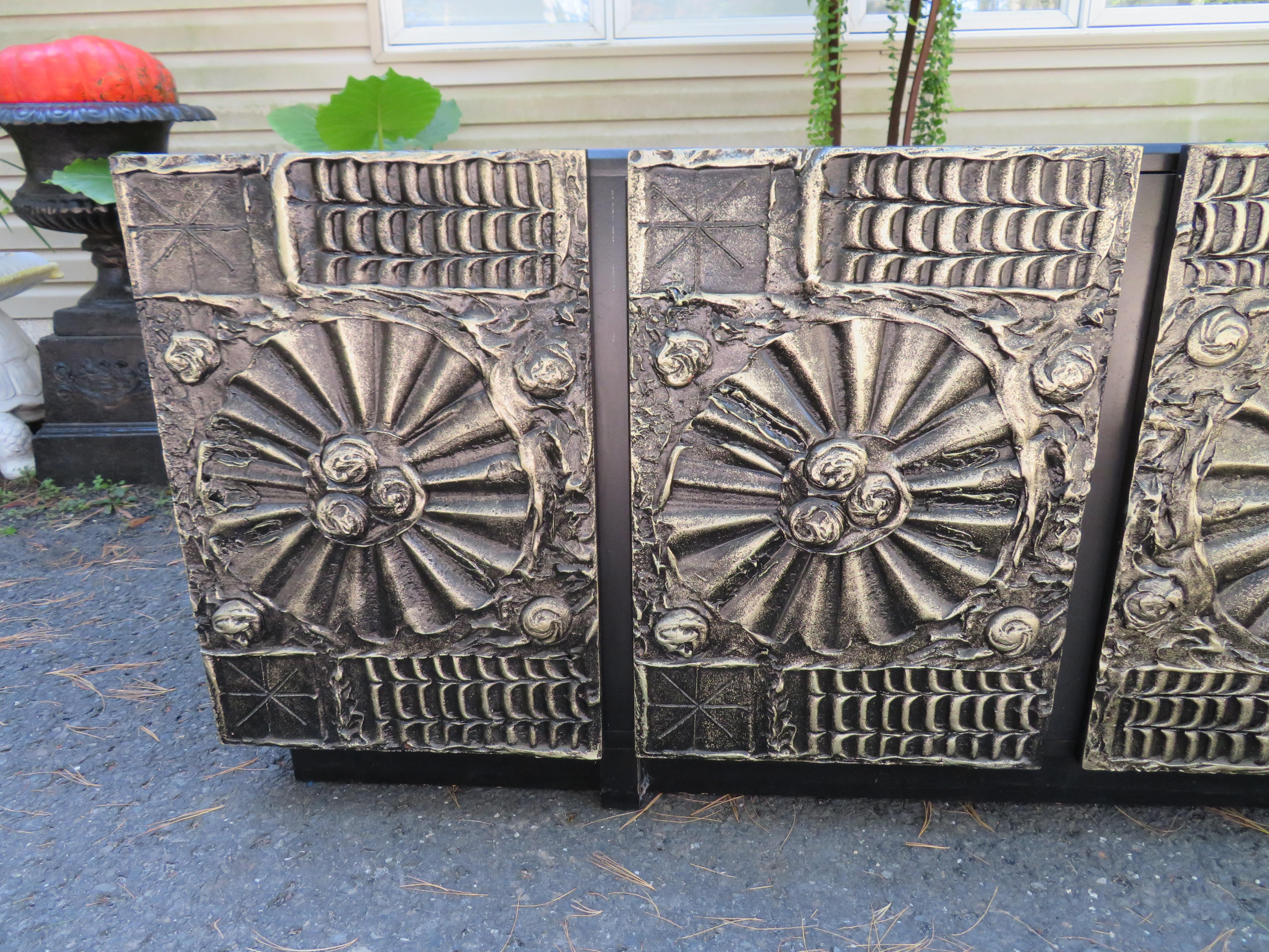 Superb Adrian Pearsall petite Brutalist credenza console. I don't know where to begin to express the fabulousness of this piece. This piece is in excellent vintage condition to start-I have never seen one in better condition. Acquired from a single