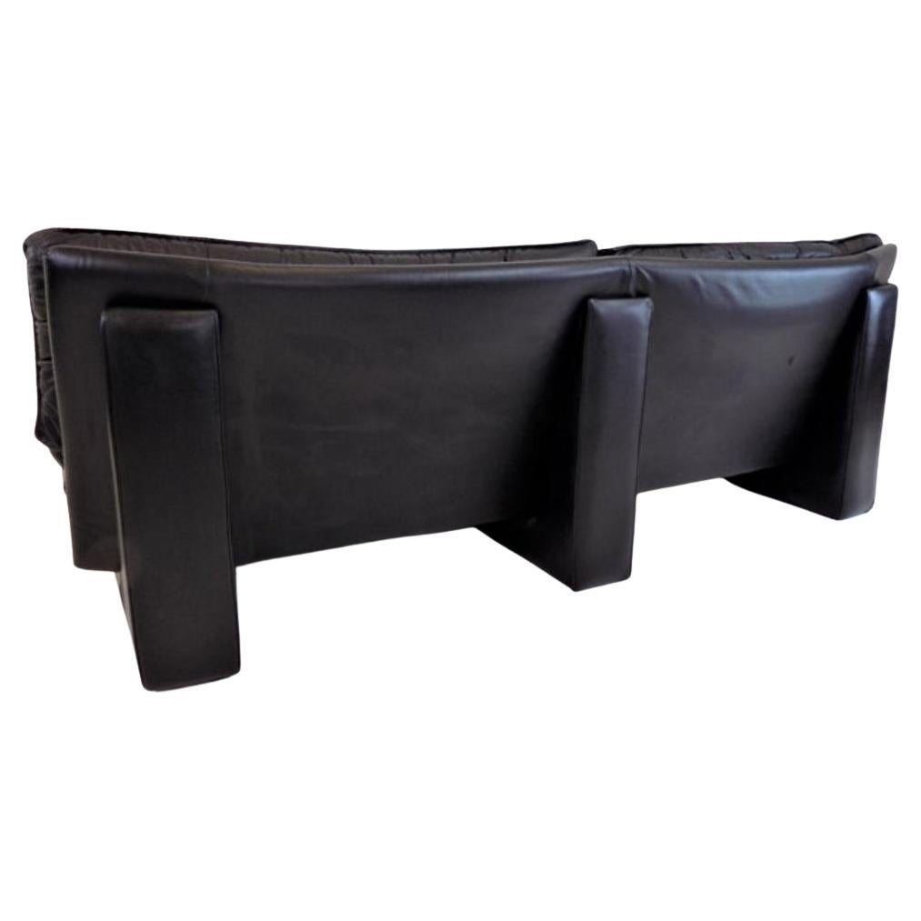 Postmoderne Superbe Canapé bas en cuir italien Nicoletti Salotti Post Modern en vente