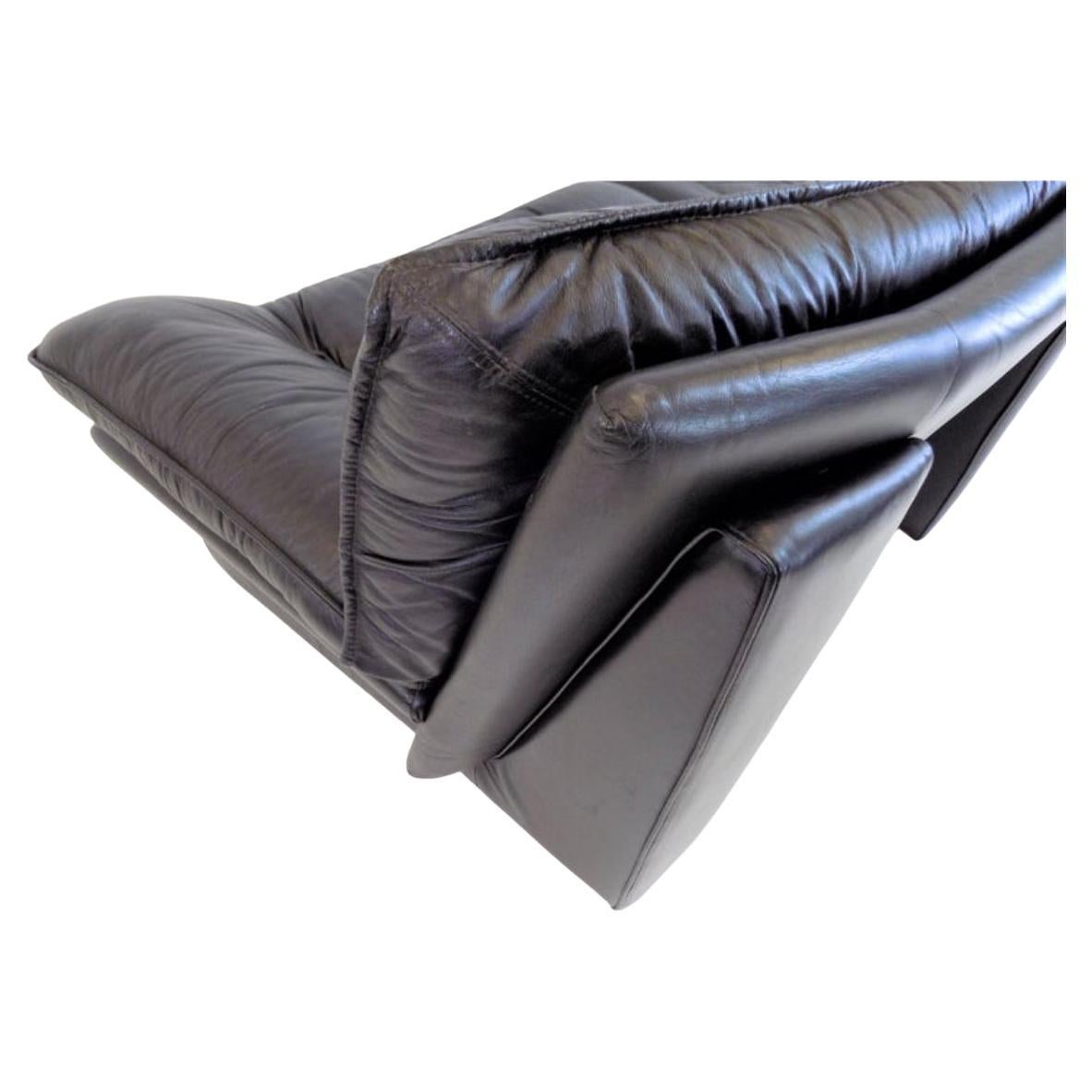 Superbe Canapé bas en cuir italien Nicoletti Salotti Post Modern en vente 1