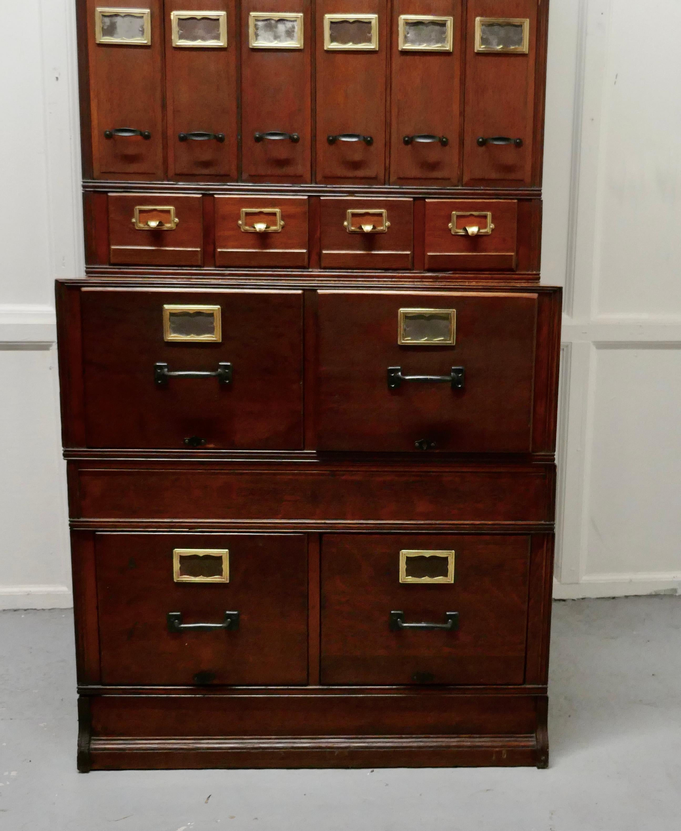 Art Deco Superb American Stacking Filing Cabinet by Yawman and Erbe    For Sale