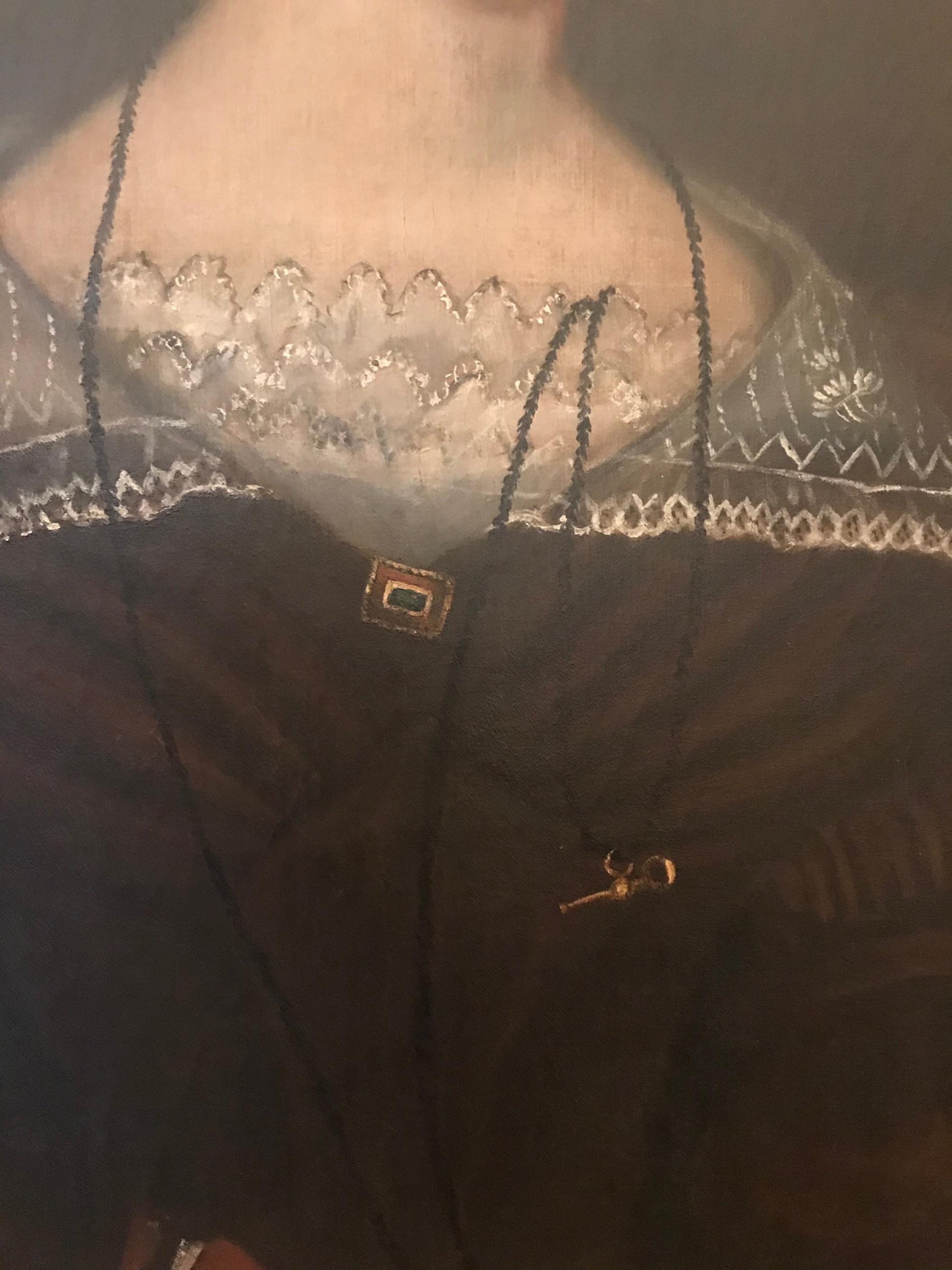 Hervorragendes Ammi Phillips-Porträtgemälde der amerikanischen Volkskunst, um 1840 (Leinwand) im Angebot