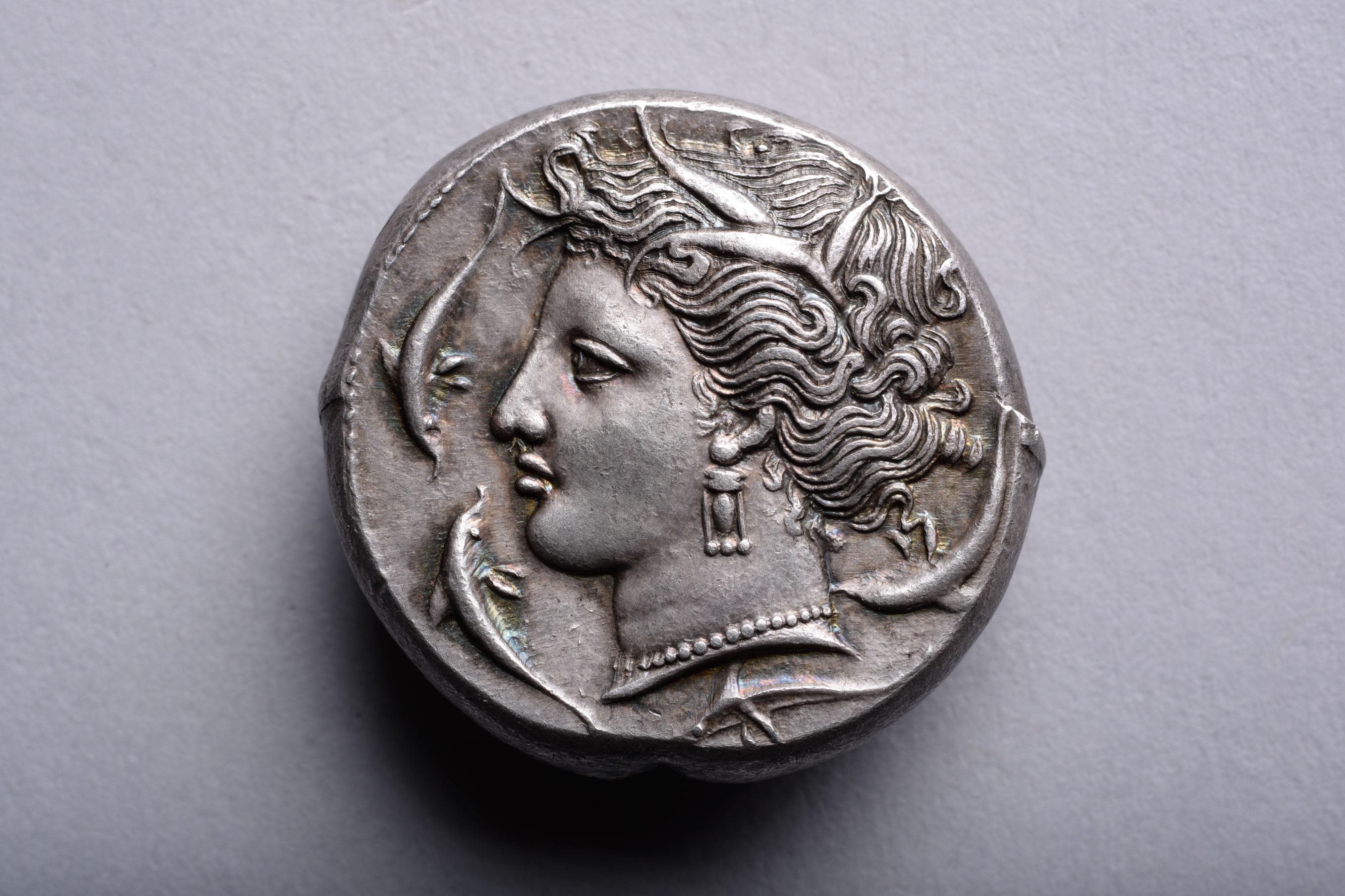 Classical Greek Superb Ancient Greek Silver Punic Coin from Sicily