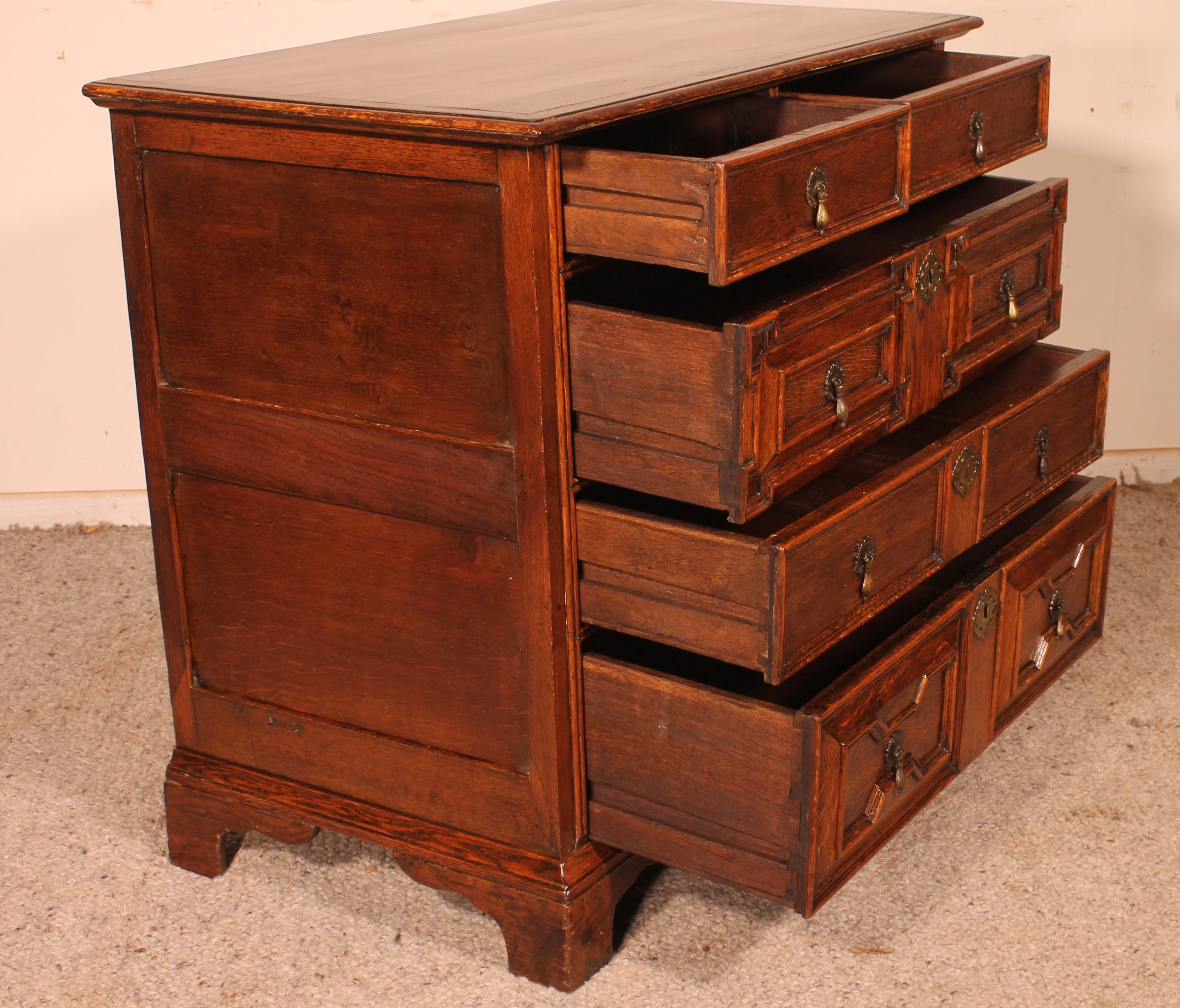 Superb and Rare Jacobean Chest of Drawers from the 17th Century from England Sma 3