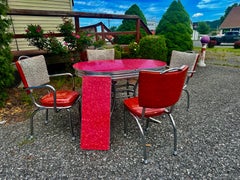 SUPERB Antique 1950 Formica 5 piece breakfast set