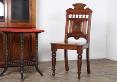 Superbe chaise d'appoint ancienne du 19e siècle de l'Aesthetic Movement en chêne foncé