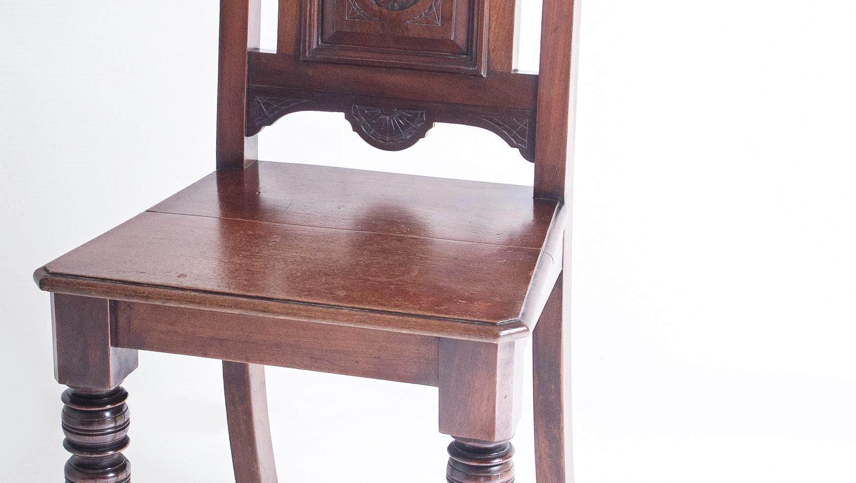 Superb Antique 19th Century Aesthetic Movement Occasional Chair Dark Oak For Sale 4
