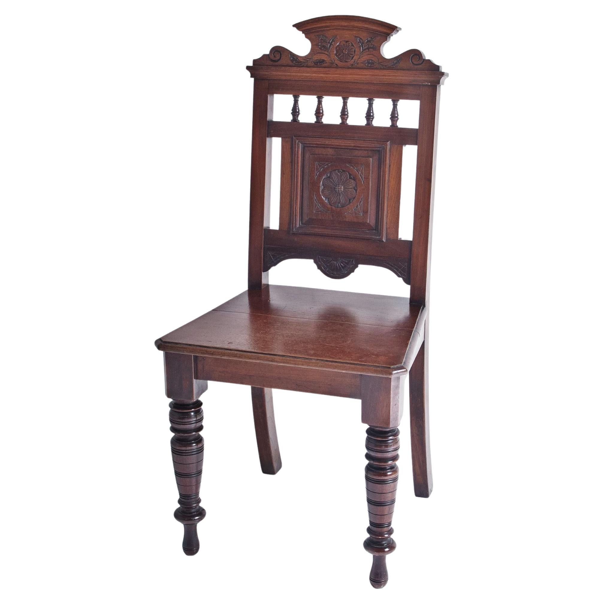 Superb Antique 19th Century Aesthetic Movement Occasional Chair Dark Oak