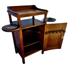 Superbe armoire à fumer Arts & Crafts « Conrey Davis » ancienne - Stickley Era