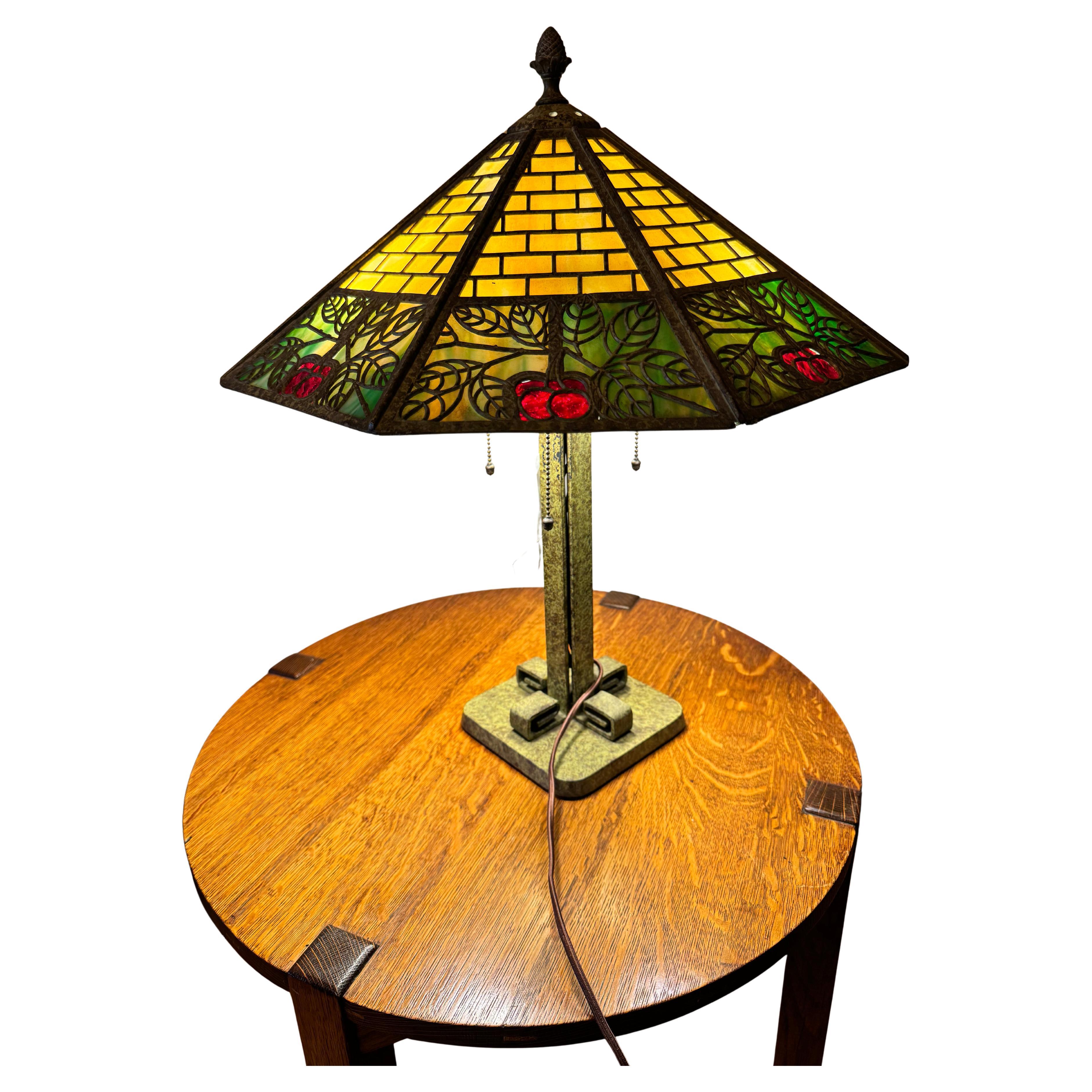 SUPERB Antique Arts & Crafts Table Lamp by B&H  stickley era- W6081