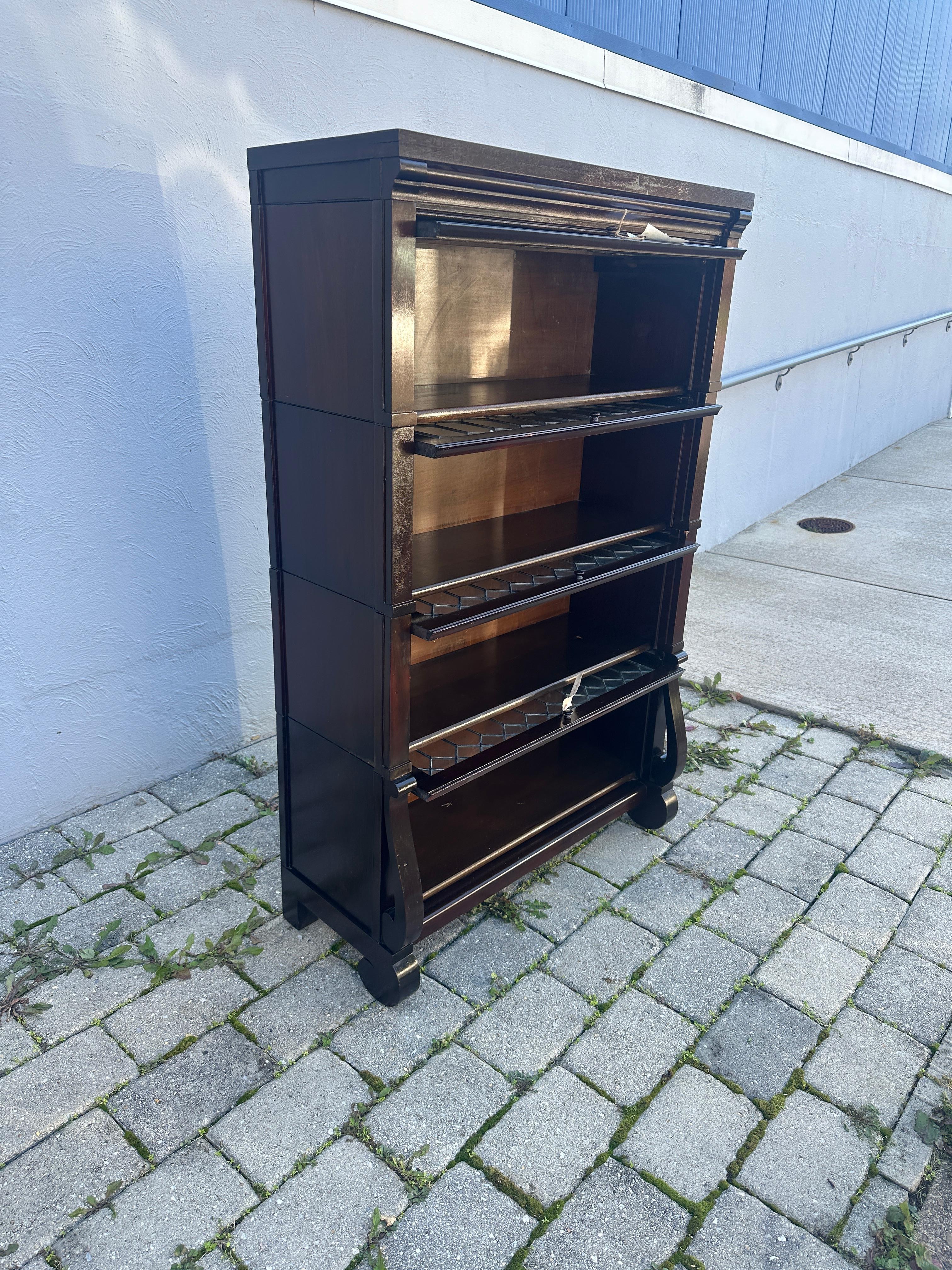 SUPERB Antique Barrister Bookcase by Michigan Chair Company from Early 1900s. 4