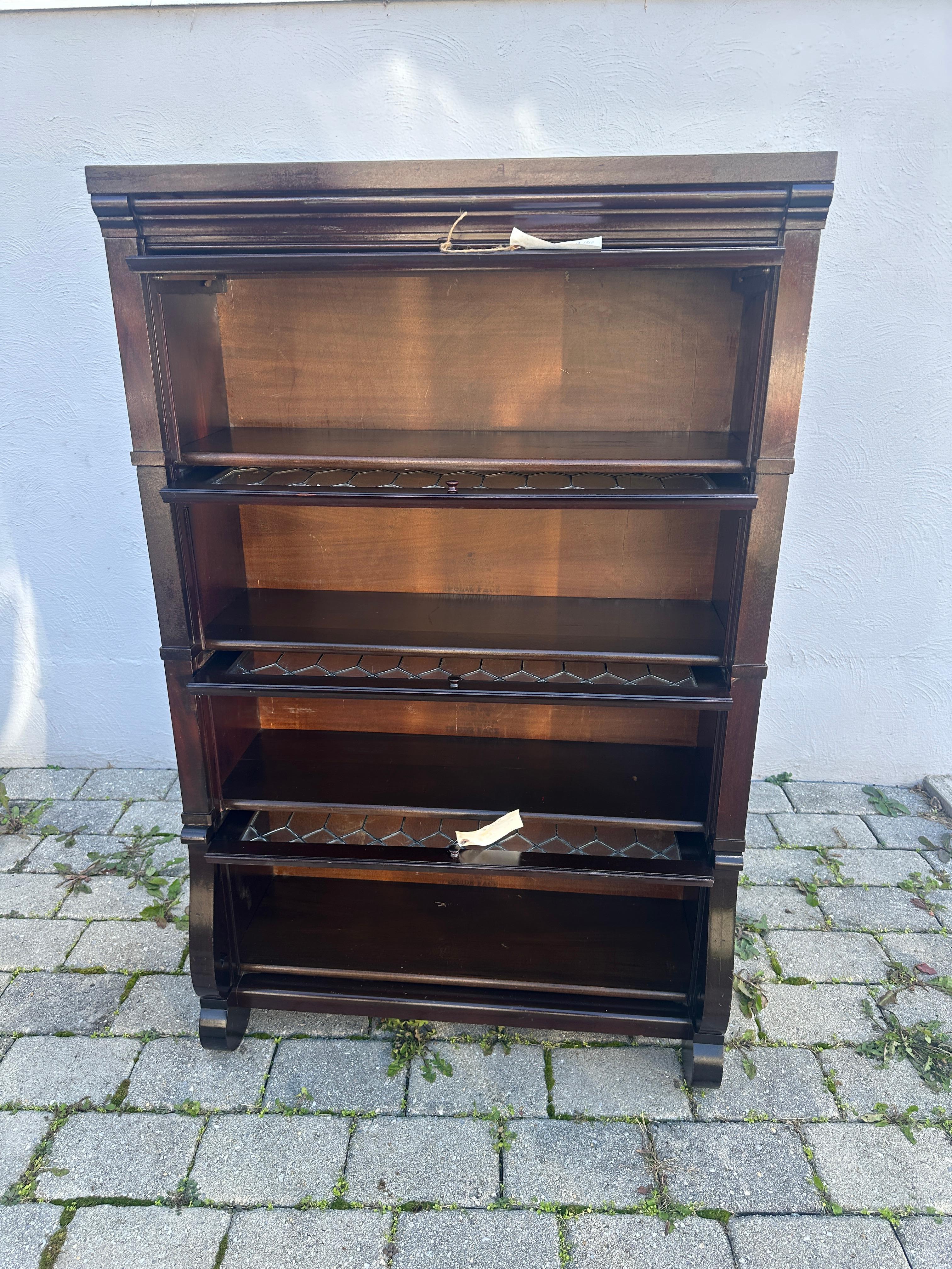 SUPERB Antique Barrister Bookcase by Michigan Chair Company from Early 1900s. 6